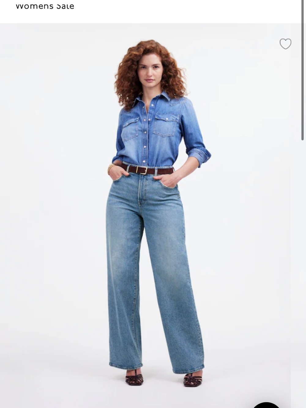 Madewell Light Blue Curvy Vintage Wide-Leg Jeans - Picture 4 of 7